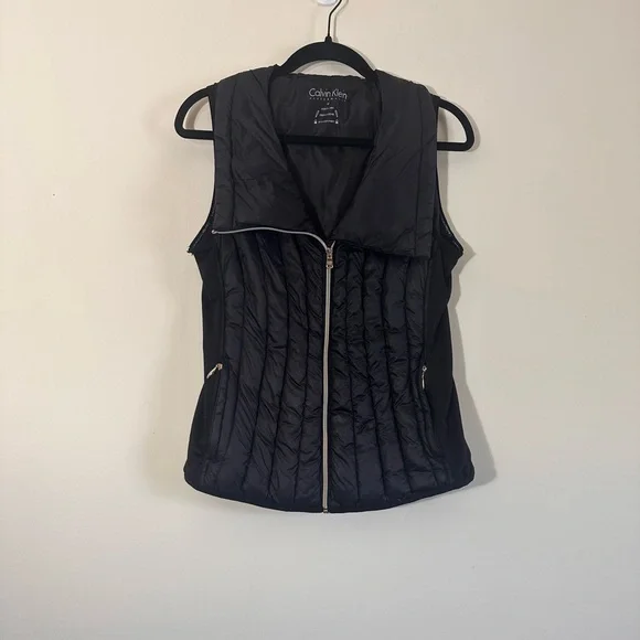 Calvin Klein performance premium down full zip light weight black vest size M - Picture 9 of 14